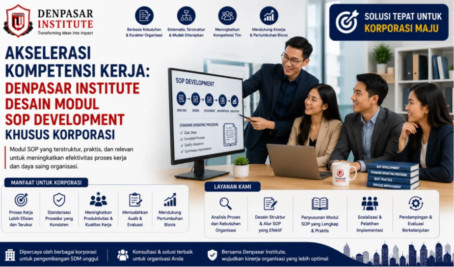 Akselerasi Kompetensi Kerja: Denpasar Institute Desain Modul SOP Development Khusus Korporasi