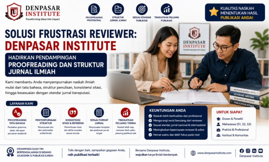 Solusi Frustrasi Reviewer: Denpasar Institute Hadirkan Pendampingan Proofreading dan Struktur Jurnal Ilmiah